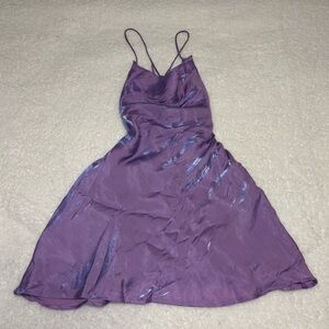 Princess Polly Women Purple Iridescent Slip Celena Mini Dress
